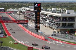 Jean-Eric Vergne (FRA) Scuderia Toro Rosso STR9. 02.11.2014. Formula 1 World Championship, Rd 17, United States Grand Prix, Austin, Texas, USA, Race Day.