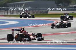 Kimi Raikkonen (FIN) Ferrari F14-T. 02.11.2014. Formula 1 World Championship, Rd 17, United States Grand Prix, Austin, Texas, USA, Race Day.