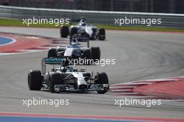 Lewis Hamilton (GBR) Mercedes AMG F1 W05. 02.11.2014. Formula 1 World Championship, Rd 17, United States Grand Prix, Austin, Texas, USA, Race Day.