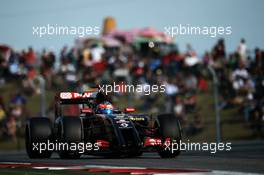 Romain Grosjean (FRA) Lotus F1 E22. 02.11.2014. Formula 1 World Championship, Rd 17, United States Grand Prix, Austin, Texas, USA, Race Day.