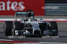 Lewis Hamilton (GBR) Mercedes AMG F1 W05. 02.11.2014. Formula 1 World Championship, Rd 17, United States Grand Prix, Austin, Texas, USA, Race Day.