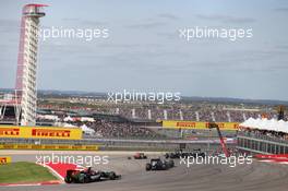 Nico Hulkenberg (GER) Sahara Force India F1 VJM07. 02.11.2014. Formula 1 World Championship, Rd 17, United States Grand Prix, Austin, Texas, USA, Race Day.