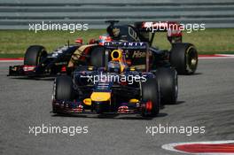 Sebastian Vettel (GER) Red Bull Racing RB10. 02.11.2014. Formula 1 World Championship, Rd 17, United States Grand Prix, Austin, Texas, USA, Race Day.