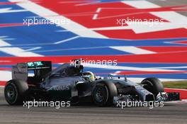 Lewis Hamilton (GBR) Mercedes AMG F1 W05. 02.11.2014. Formula 1 World Championship, Rd 17, United States Grand Prix, Austin, Texas, USA, Race Day.