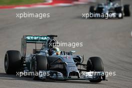 Lewis Hamilton (GBR) Mercedes AMG F1 W05. 02.11.2014. Formula 1 World Championship, Rd 17, United States Grand Prix, Austin, Texas, USA, Race Day.