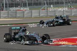 Lewis Hamilton (GBR) Mercedes AMG F1 W05. 02.11.2014. Formula 1 World Championship, Rd 17, United States Grand Prix, Austin, Texas, USA, Race Day.