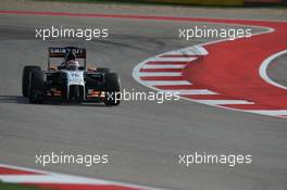 Nico Hulkenberg (GER) Sahara Force India F1 VJM07. 02.11.2014. Formula 1 World Championship, Rd 17, United States Grand Prix, Austin, Texas, USA, Race Day.