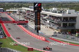 Fernando Alonso (ESP) Ferrari F14-T. 02.11.2014. Formula 1 World Championship, Rd 17, United States Grand Prix, Austin, Texas, USA, Race Day.