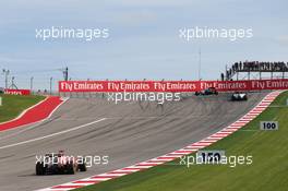 Fernando Alonso (ESP) Ferrari F14-T. 02.11.2014. Formula 1 World Championship, Rd 17, United States Grand Prix, Austin, Texas, USA, Race Day.