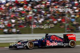 Jean-Eric Vergne (FRA) Scuderia Toro Rosso STR9. 02.11.2014. Formula 1 World Championship, Rd 17, United States Grand Prix, Austin, Texas, USA, Race Day.