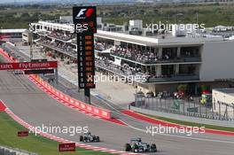 Nico Rosberg (GER) Mercedes AMG F1 W05. 02.11.2014. Formula 1 World Championship, Rd 17, United States Grand Prix, Austin, Texas, USA, Race Day.