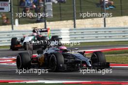 Jenson Button (GBR) McLaren MP4-29. 02.11.2014. Formula 1 World Championship, Rd 17, United States Grand Prix, Austin, Texas, USA, Race Day.