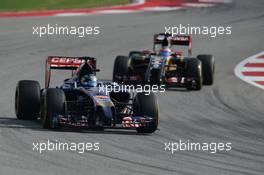 Jean-Eric Vergne (FRA) Scuderia Toro Rosso STR9. 02.11.2014. Formula 1 World Championship, Rd 17, United States Grand Prix, Austin, Texas, USA, Race Day.