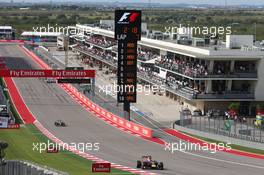 Sebastian Vettel (GER) Red Bull Racing RB10. 02.11.2014. Formula 1 World Championship, Rd 17, United States Grand Prix, Austin, Texas, USA, Race Day.