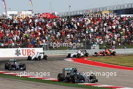 Nico Rosberg (GER) Mercedes AMG F1 W05. 02.11.2014. Formula 1 World Championship, Rd 17, United States Grand Prix, Austin, Texas, USA, Race Day.