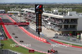 Kimi Raikkonen (FIN) Ferrari F14-T. 02.11.2014. Formula 1 World Championship, Rd 17, United States Grand Prix, Austin, Texas, USA, Race Day.