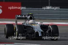 Kevin Magnussen (DEN) McLaren MP4-29. 02.11.2014. Formula 1 World Championship, Rd 17, United States Grand Prix, Austin, Texas, USA, Race Day.