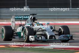 Lewis Hamilton (GBR) Mercedes AMG F1 W05. 02.11.2014. Formula 1 World Championship, Rd 17, United States Grand Prix, Austin, Texas, USA, Race Day.