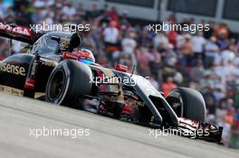 Romain Grosjean (FRA), Lotus F1 Team  02.11.2014. Formula 1 World Championship, Rd 17, United States Grand Prix, Austin, Texas, USA, Race Day.