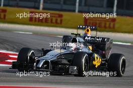 Kevin Magnussen (DEN) McLaren MP4-29. 02.11.2014. Formula 1 World Championship, Rd 17, United States Grand Prix, Austin, Texas, USA, Race Day.