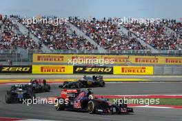 Daniil Kvyat (RUS) Scuderia Toro Rosso STR9. 02.11.2014. Formula 1 World Championship, Rd 17, United States Grand Prix, Austin, Texas, USA, Race Day.