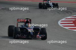 Daniil Kvyat (RUS) Scuderia Toro Rosso STR9. 02.11.2014. Formula 1 World Championship, Rd 17, United States Grand Prix, Austin, Texas, USA, Race Day.