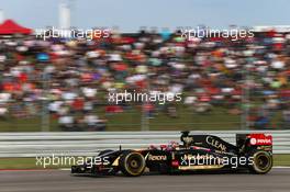 Romain Grosjean (FRA) Lotus F1 E22. 02.11.2014. Formula 1 World Championship, Rd 17, United States Grand Prix, Austin, Texas, USA, Race Day.