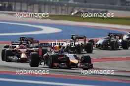 Daniel Ricciardo (AUS) Red Bull Racing RB10. 02.11.2014. Formula 1 World Championship, Rd 17, United States Grand Prix, Austin, Texas, USA, Race Day.