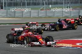 Kimi Raikkonen (FIN) Ferrari F14-T. 02.11.2014. Formula 1 World Championship, Rd 17, United States Grand Prix, Austin, Texas, USA, Race Day.