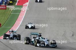 Nico Rosberg (GER) Mercedes AMG F1 W05. 02.11.2014. Formula 1 World Championship, Rd 17, United States Grand Prix, Austin, Texas, USA, Race Day.