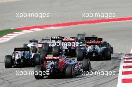 Daniil Kvyat (RUS) Scuderia Toro Rosso STR9 at the start of the race. 02.11.2014. Formula 1 World Championship, Rd 17, United States Grand Prix, Austin, Texas, USA, Race Day.