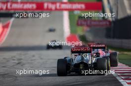 Pastor Maldonado (VEN) Lotus F1 E21. 02.11.2014. Formula 1 World Championship, Rd 17, United States Grand Prix, Austin, Texas, USA, Race Day.