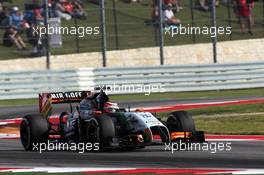 Nico Hulkenberg (GER) Sahara Force India F1 VJM07. 02.11.2014. Formula 1 World Championship, Rd 17, United States Grand Prix, Austin, Texas, USA, Race Day.