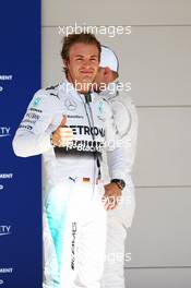 Nico Rosberg (GER) Mercedes AMG F1 celebrates his pole position in parc ferme. 01.11.2014. Formula 1 World Championship, Rd 17, United States Grand Prix, Austin, Texas, USA, Qualifying Day.