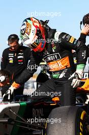 Sergio Perez (MEX) Sahara Force India F1 VJM07. 01.11.2014. Formula 1 World Championship, Rd 17, United States Grand Prix, Austin, Texas, USA, Qualifying Day.