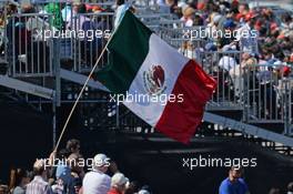 Mexican flag waved by fans. 01.11.2014. Formula 1 World Championship, Rd 17, United States Grand Prix, Austin, Texas, USA, Qualifying Day.