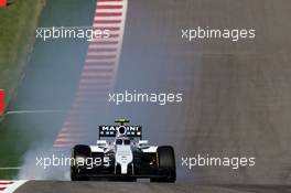 Valtteri Bottas (FIN) Williams FW36 locks up under braking. 01.11.2014. Formula 1 World Championship, Rd 17, United States Grand Prix, Austin, Texas, USA, Qualifying Day.