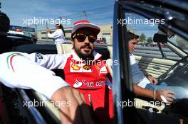 Fernando Alonso (ESP) Ferrari on the drivers parade. 02.11.2014. Formula 1 World Championship, Rd 17, United States Grand Prix, Austin, Texas, USA, Race Day.