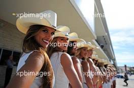 Grid girls. 02.11.2014. Formula 1 World Championship, Rd 17, United States Grand Prix, Austin, Texas, USA, Race Day.