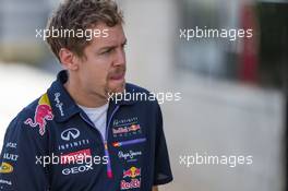 Sebastian Vettel (GER) Red Bull Racing. 02.11.2014. Formula 1 World Championship, Rd 17, United States Grand Prix, Austin, Texas, USA, Race Day.
