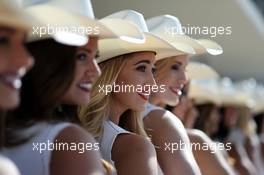 Grid girls. 02.11.2014. Formula 1 World Championship, Rd 17, United States Grand Prix, Austin, Texas, USA, Race Day.