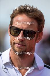 Jenson Button (GBR) McLaren on the drivers parade. 02.11.2014. Formula 1 World Championship, Rd 17, United States Grand Prix, Austin, Texas, USA, Race Day.