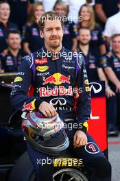 Sebastian Vettel (GER) Red Bull Racing at a team photograph. 02.11.2014. Formula 1 World Championship, Rd 17, United States Grand Prix, Austin, Texas, USA, Race Day.