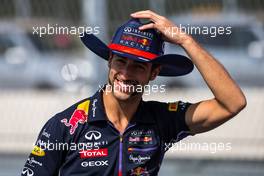 Daniel Ricciardo (AUS) Red Bull Racing on the drivers parade. 02.11.2014. Formula 1 World Championship, Rd 17, United States Grand Prix, Austin, Texas, USA, Race Day.