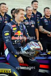 Sebastian Vettel (GER) Red Bull Racing at a team photograph. 02.11.2014. Formula 1 World Championship, Rd 17, United States Grand Prix, Austin, Texas, USA, Race Day.