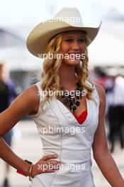 Grid girl. 02.11.2014. Formula 1 World Championship, Rd 17, United States Grand Prix, Austin, Texas, USA, Race Day.