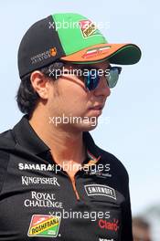 Sergio Perez (MEX), Sahara Force India  02.11.2014. Formula 1 World Championship, Rd 17, United States Grand Prix, Austin, Texas, USA, Race Day.