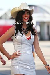 Grid girl. 02.11.2014. Formula 1 World Championship, Rd 17, United States Grand Prix, Austin, Texas, USA, Race Day.