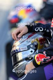Helmet of Sebastian Vettel (GER), Red Bull Racing  02.11.2014. Formula 1 World Championship, Rd 17, United States Grand Prix, Austin, Texas, USA, Race Day.