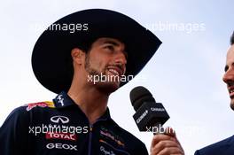 Daniel Ricciardo (AUS) Red Bull Racing on the drivers parade. 02.11.2014. Formula 1 World Championship, Rd 17, United States Grand Prix, Austin, Texas, USA, Race Day.